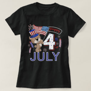 Cute 4th July Teddy Bear T-Shirt