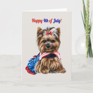 Cute 4th of July Schnauzer Puppy  Invitation