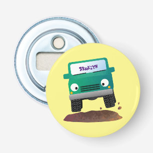Cute 4X4 offroad vehicle cartoon car Bottle Opener
