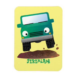 Cute 4X4 offroad vehicle cartoon car Magnet