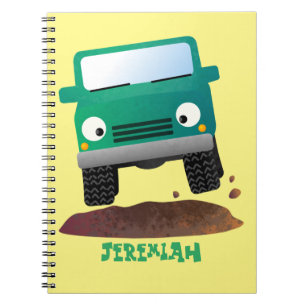 Cute 4X4 offroad vehicle cartoon car Notebook