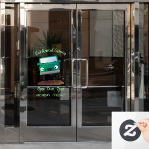 Cute 4X4 offroad vehicle cartoon car Window Cling