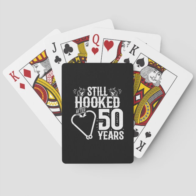 Cute 50th Anniversary Couples Married 50 Years Playing Cards (Back)
