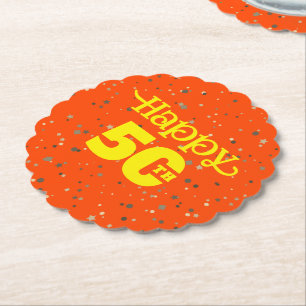 CUTE 50th birthday Paper Coaster