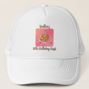 Cute 50th Milestone Birthday Trucker Hat