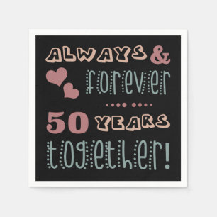 Cute 50th Wedding Anniversary Napkin
