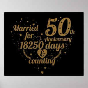 cute 50th year Anniversary  Poster