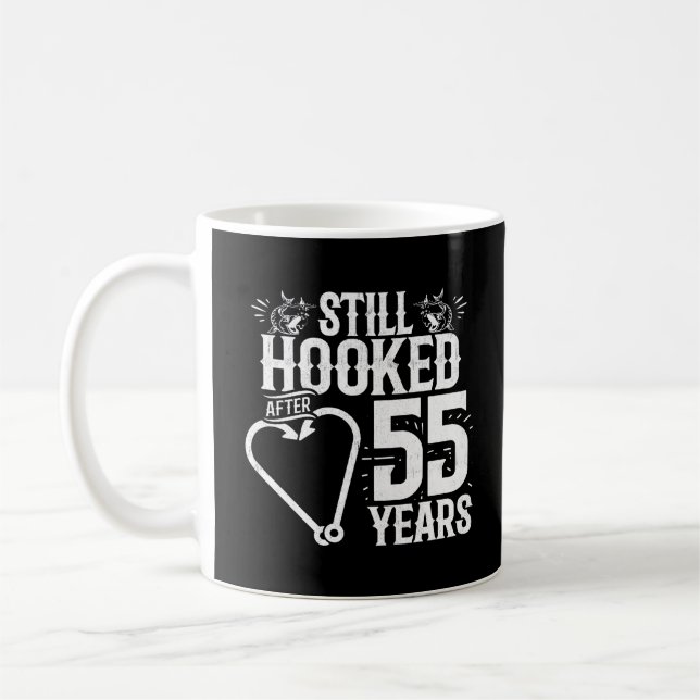 Cute 55th Anniversary Couples Married 55 Years Coffee Mug (Left)