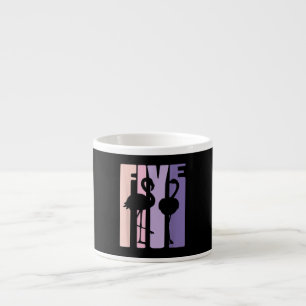 Cute 5th Birthday Gift I Flamingo I 5 Years Old Espresso Cup