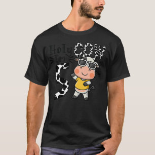 Cute 5th Cow Farm Animals Bday Holy Cow I'm 5 Birt T-Shirt