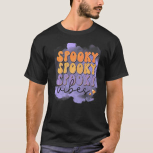 Cute 60s 70s Tie Dye Spooky Vibes Costume Hallowee T-Shirt