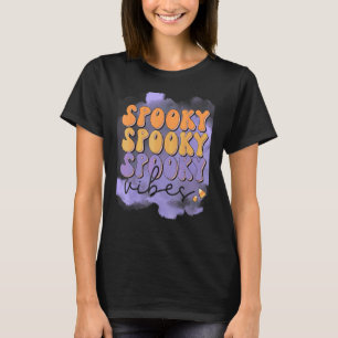 Cute 60s 70s Tie Dye Spooky Vibes Costume Hallowee T-Shirt