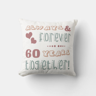 Cute 60th Wedding Anniversary Cushion