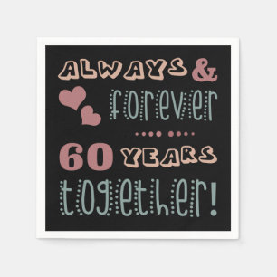 Cute 60th Wedding Anniversary Napkin