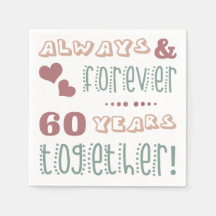 Cute 60th Wedding Anniversary Napkin