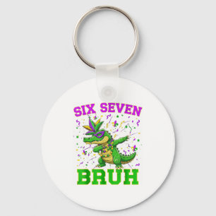 Cute 67 Alligator Dinosaur Mardi Gras Six Seven Br Key Ring