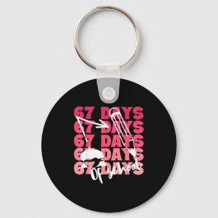 Cute 67 Days Of School Girls Milestone Students Fu Key Ring
