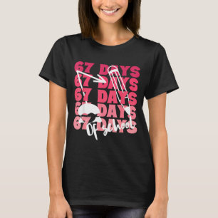 Cute 67 Days Of School Girls Milestone Students Fu T-Shirt
