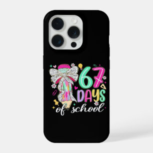 Cute 67 Days Of School Pencil Bow Classroom Theme iPhone 15 Pro Case