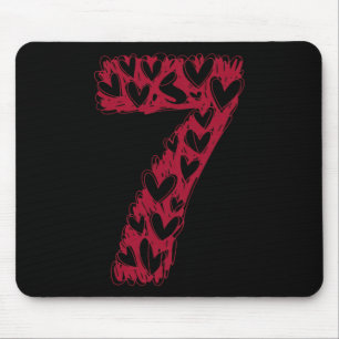 Cute 67 Kawaii 7 Heart Viral Funny Valentines Day Mouse Mat