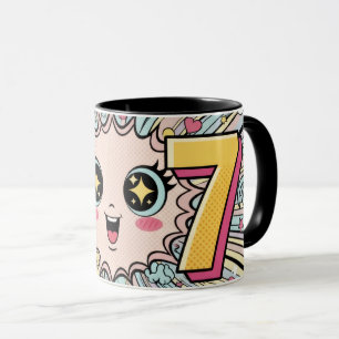 Cute 6 7 Brainrot Chibi Anime Mug