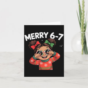 Cute 6 7 Six Seven Meme Christmas Women Men Kids  Card