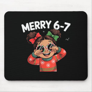 Cute 6 7 Six Seven Meme Christmas Women Men Kids  Mouse Mat