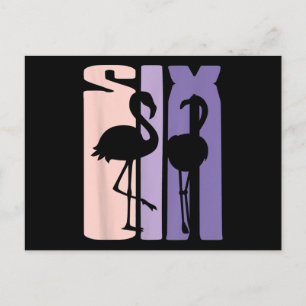 Cute 6th Birthday Gift I Flamingo I 6 Years Old Postcard