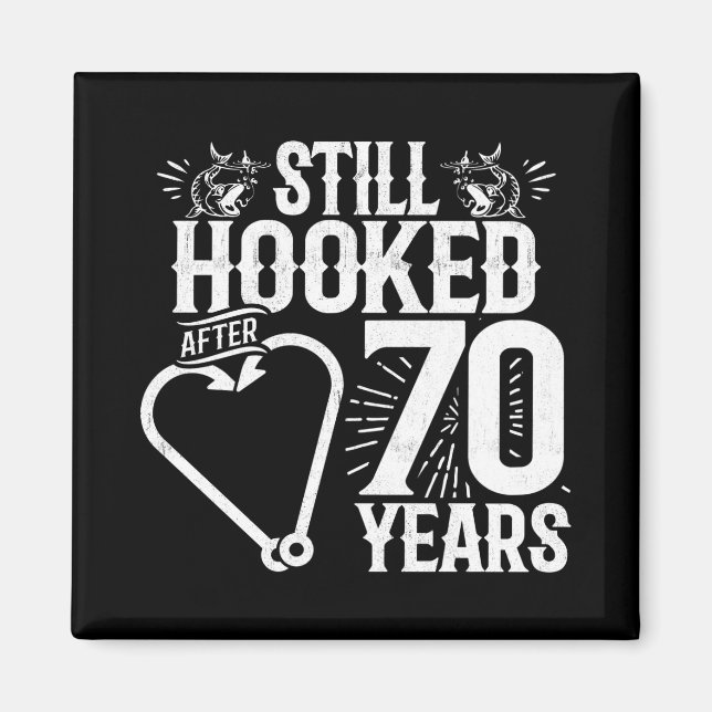 Cute 70th Anniversary Couples Married 70 Years Magnet (Front)