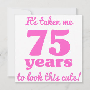 Cute 75th Birthday For Women Card