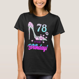 Cute 78 Years Old It's My 78th Birthday Party T-Shirt
