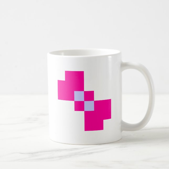 Cute 8 Bit Pixel Bow Coffee Mug (Right)