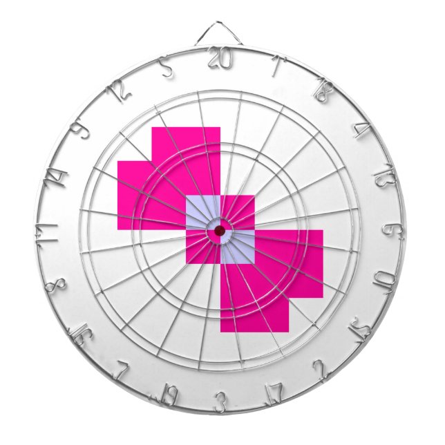 Cute 8 Bit Pixel Bow Dartboard (Front)