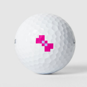 Cute 8 Bit Pixel Bow Golf Balls