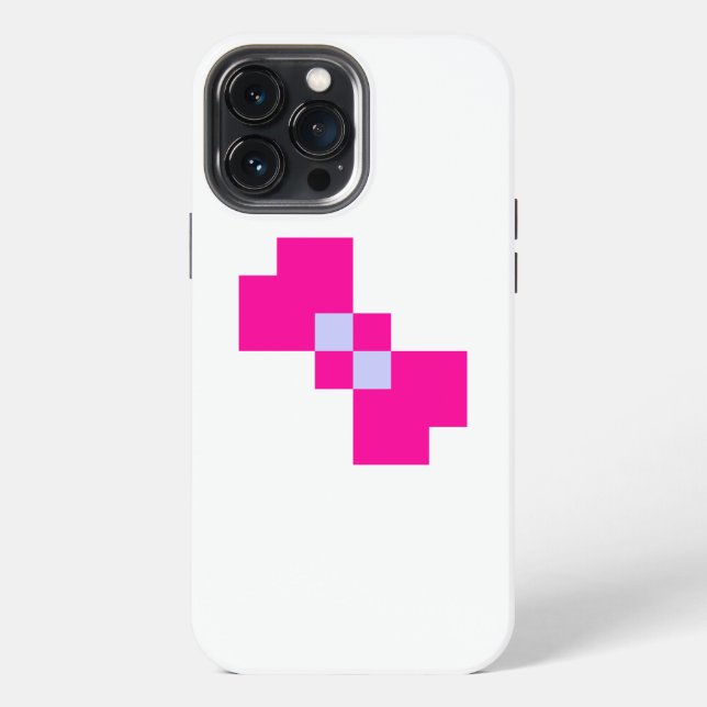 Cute 8 Bit Pixel Bow iPhone Case (Back)