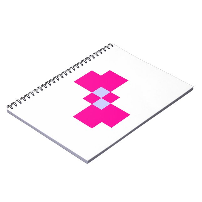 Cute 8 Bit Pixel Bow Notebook (Left Side)