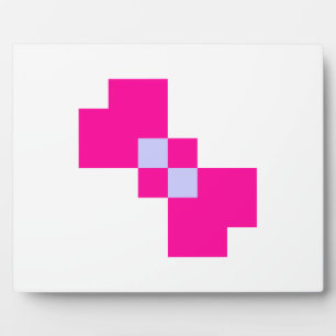 Cute 8 Bit Pixel Bow Plaque