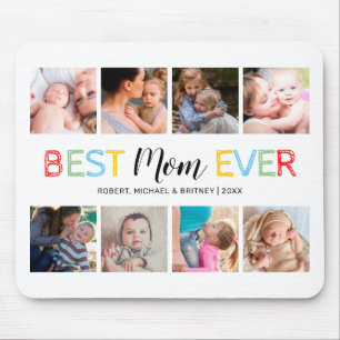 Cute 8 Photo Collage Mum Mouse Mat
