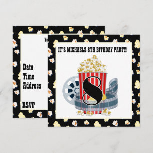 cute 8th Birthday movie theatre party  Invitation