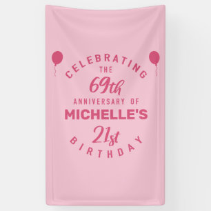 Cute 90th Birthday Personalised Banner
