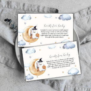 Cute A Little Boo Moon Stars Boks For Baby Shower Enclosure Card