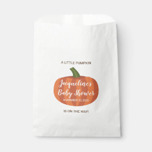 Cute A Little Pumpkin Autumn Fall Baby Shower Favour Bags