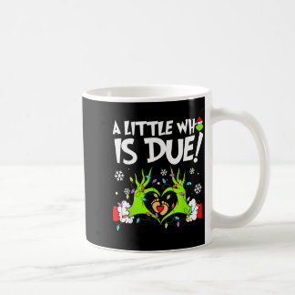 Cute A Little Who Is Due Christmas Pregnancy Annou Coffee Mug