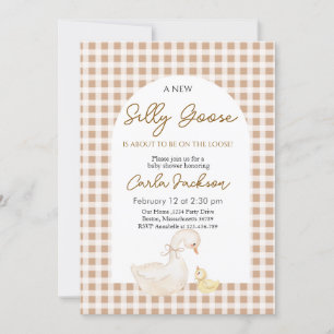 Cute A New Silly Goose Baby Shower Invitation