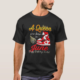 Cute A Queen Was Born In June Women Girls Sneakers