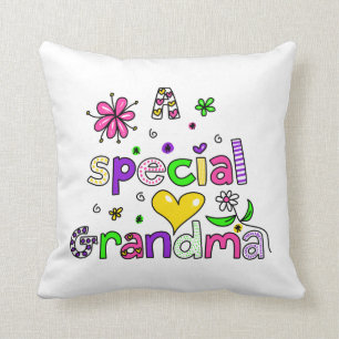 Cute A Special Grandma Granny Text Expression Cushion