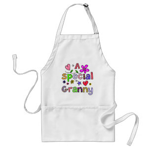 Cute A Special Granny Greeting Text Expression Standard Apron