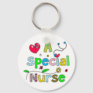 Cute A Special Nurse Greeting Text Expression Key Ring