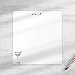 Cute A Tini Note Hand Drawn Martini Cocktail