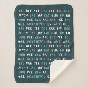 Cute ABC ‘AYE BEE SEA’ Phonetic Baby Blanket